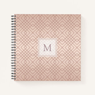 Personalisiert Luxus Muster Rose Gold Notizbuch