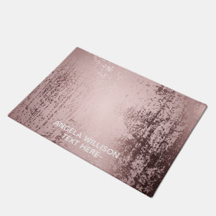 Personalisiert Luxus Rose Gold Fußmatte