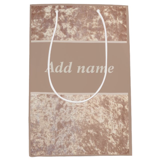 Personalisiert Luxus Samtbeutel Mittlere Geschenktüte (Vorderseite)