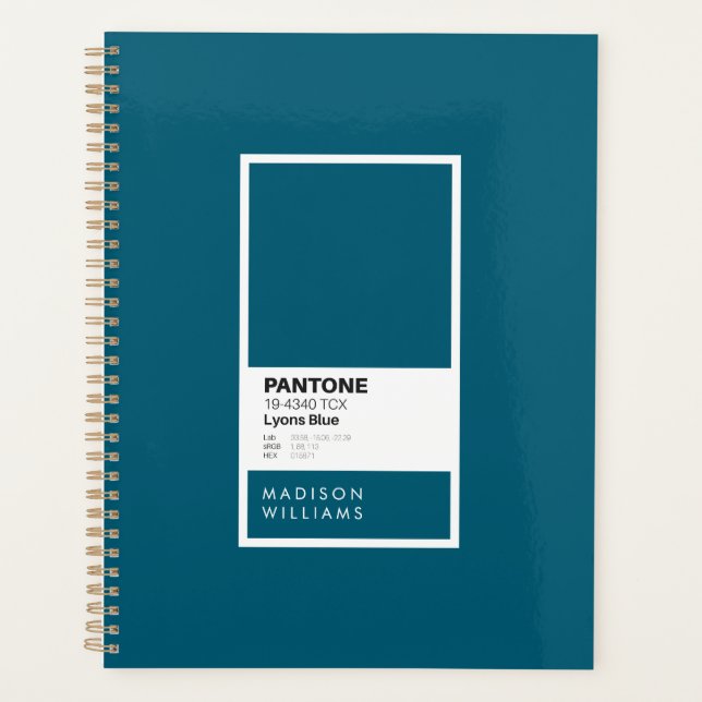 Personalisiert Lyons Blue Notebook | Individuelle  Planer (Vorderseite)