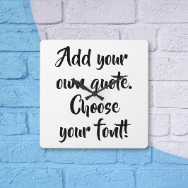 Personalisiert machen  quadratische wanduhr