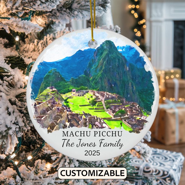 Personalisiert Machu Picchu, Peru-Geschenk Keramik Ornament (Von Creator hochgeladen)