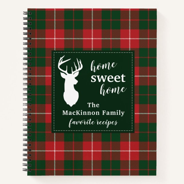 Personalisiert MacKinnon Tartan Karierte Familienr Notizbuch (Vorderseite)