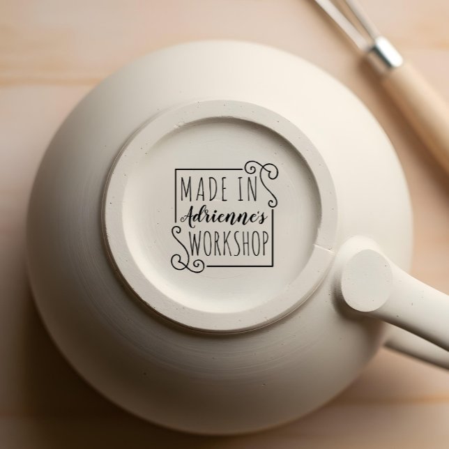 Personalisiert Made in Workshop Weihnachten Gummistempel (Personalized Made In Workshop Christmas Rubber Stamp)