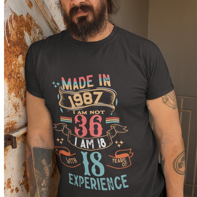 Personalisiert Made Retro Vintager Geburtstag indi T-Shirt (Von Creator hochgeladen)