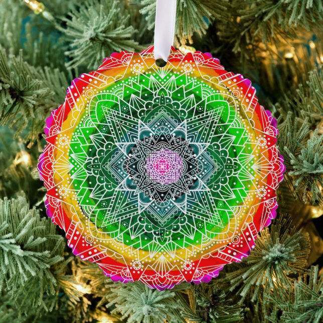 Personalisiert Magical Christmas Mandala Ornament Karte (Insitu (Baum))