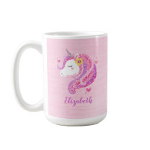Personalisiert Magisch rosa Glitzer Einhorngesicht