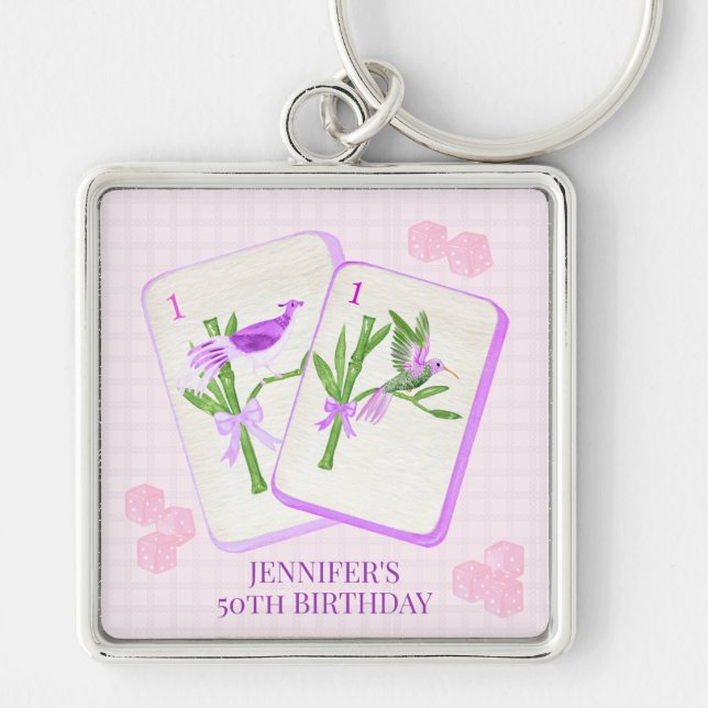 Personalisiert Mahjong Tile für Mahjong-Party Schlüsselanhänger (Vorne)