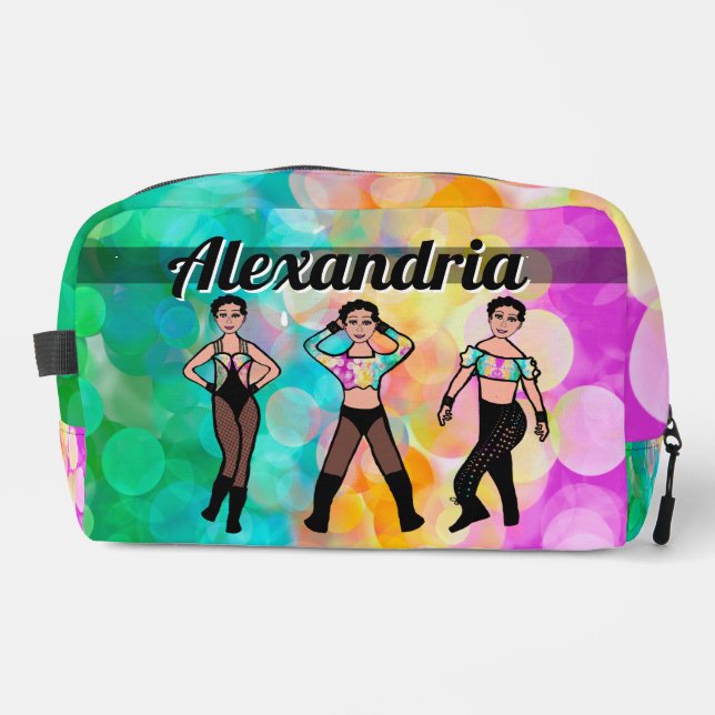 Personalisiert Majorette Dancer Pastel & Black #2 Waschbeutel (Vorderseite)