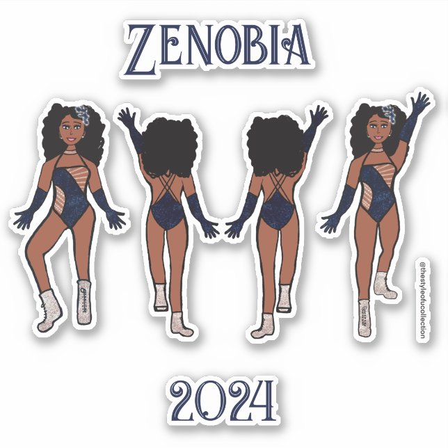 Personalisiert Majorette / Tänzer Sticker Indiz #1 (Vorderseite)