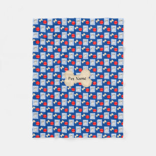 Personalisiert Malshi Blue Fleece Blanket