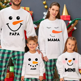 Personalisiert MAMA Snowman Matching Family Hoodie