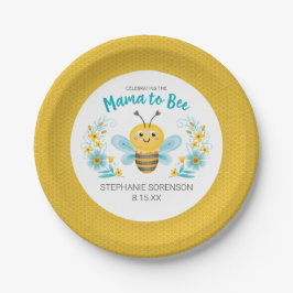 Personalisiert Mama to Bee Baby Dusche Pappteller