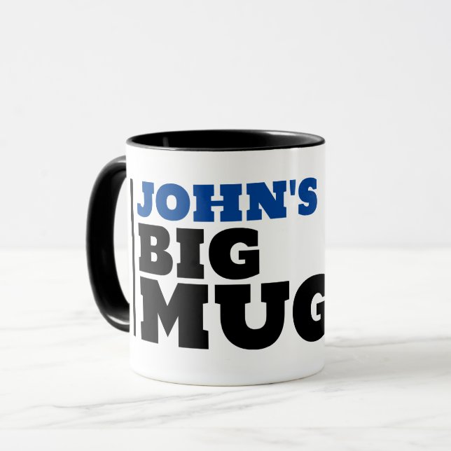 PERSONALISIERT MAN BIG TASSE KAFFEE TASSE (Vorderseite Links)