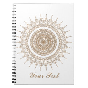Personalisiert Mandala Bohemisch White Boho Notizblock