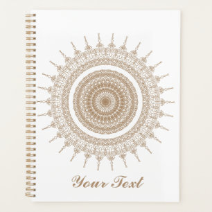 Personalisiert Mandala Bohemisch White Boho Planer