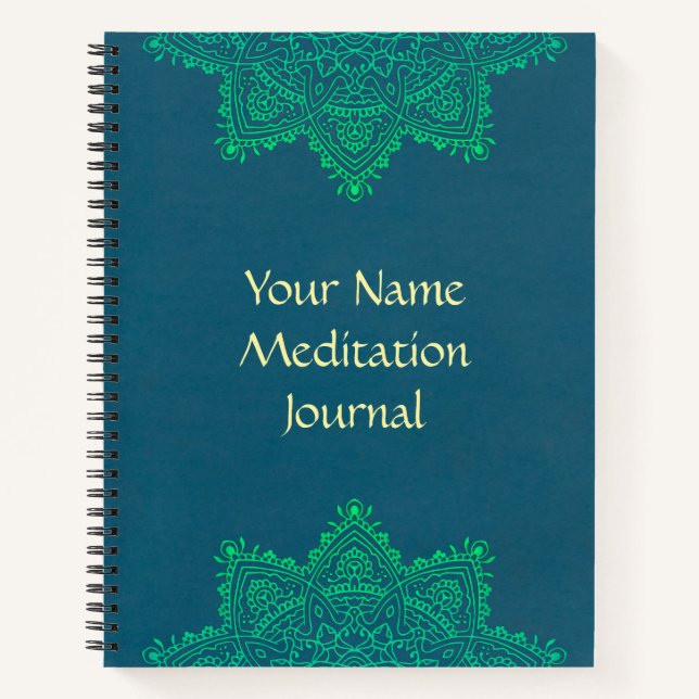 Personalisiert Mandala Meditation Journal Notizbuch (Vorderseite)