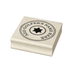 Personalisiert Maple Wood Golf Ball Briefmarke Gummistempel