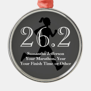 Personalisiert Marathon 26,2 Frauen Medaille Ornament Aus Metall