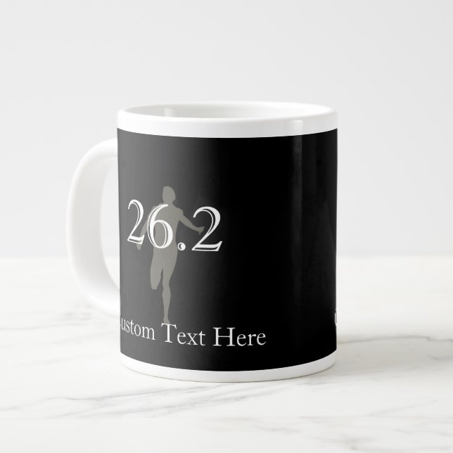 Personalisiert Marathon Runner 26.2 Keepake Jumbo-Tasse (Vorderseite Links)