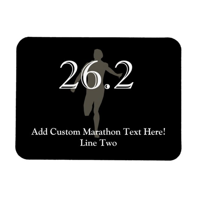Personalisiert Marathon Runner 26.2 Keepake Magnet (Horizontal)