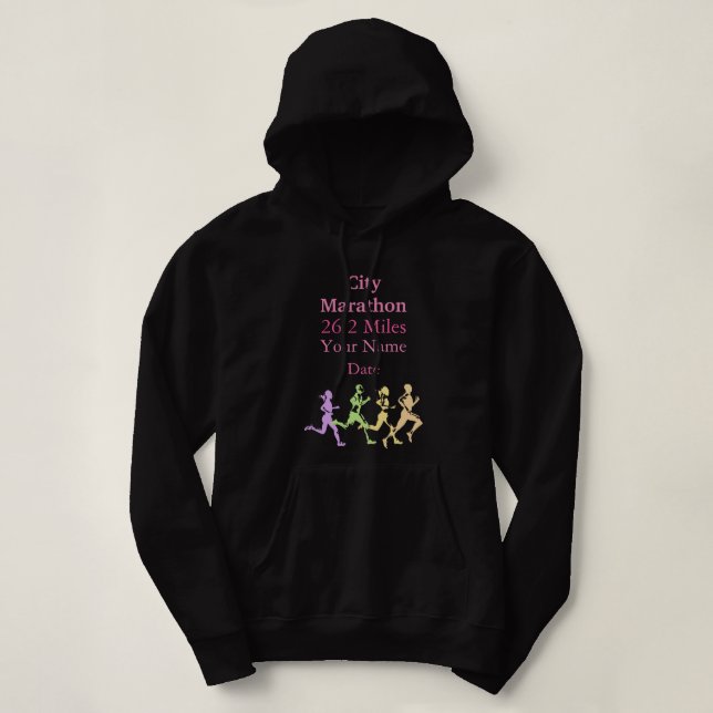 Personalisiert Marathon Runner Hoodie (Design vorne)
