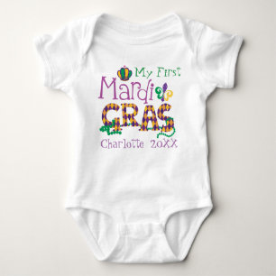 Personalisiert Mardi Gras Baby Strampler