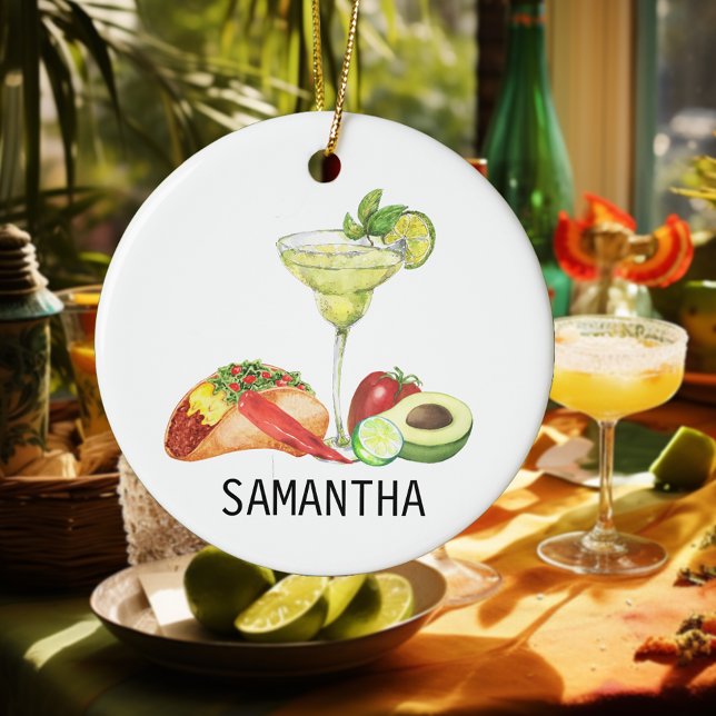 Personalisiert Margarita Mexicanisches Nahrungsmit Keramik Ornament (Von Creator hochgeladen)