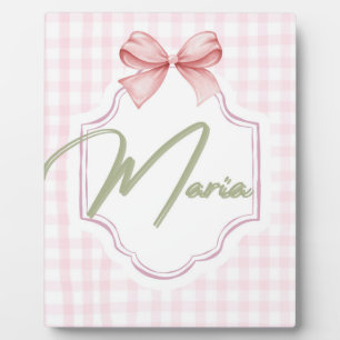 Personalisiert Maria Baby Girl Kinderzimmer Bow&Gi Fotoplatte