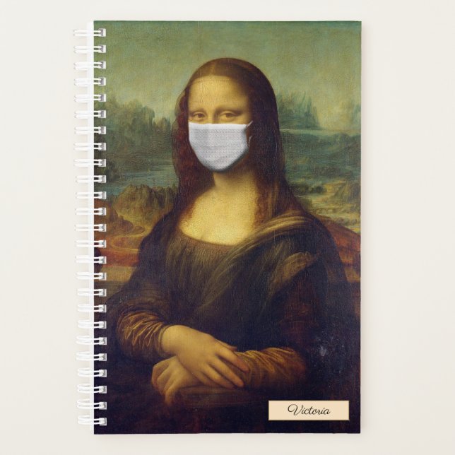 Personalisiert Masked Mona Lisa Student Planer (Vorderseite)