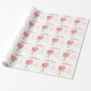 Personalisiert Mason Jar Brautparty Geschenkwrap Geschenkpapier