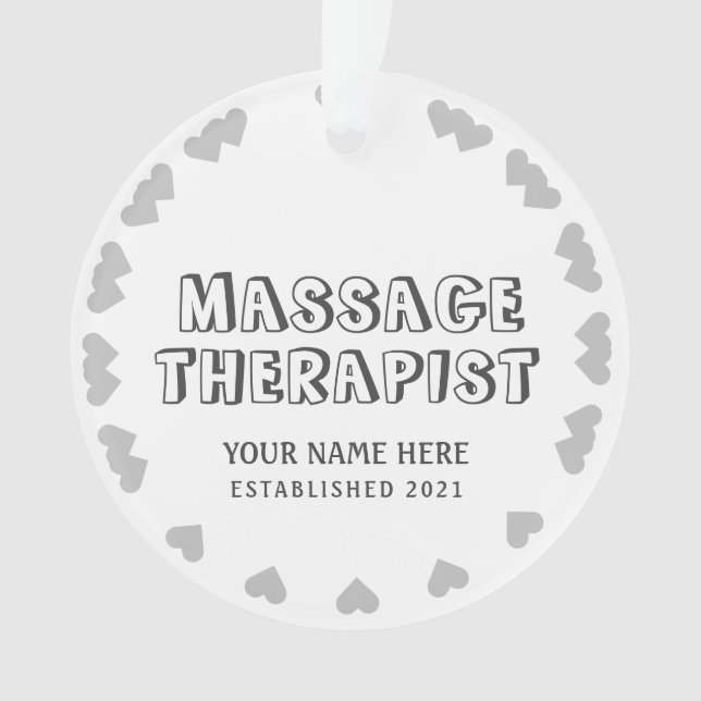 Personalisiert-Massage Therapist Ornament (Vorderseite)