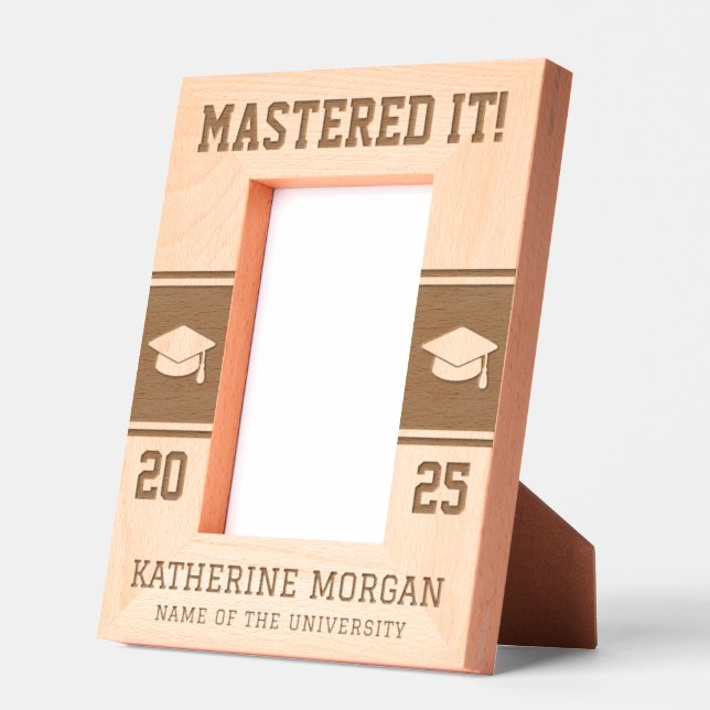 Personalisiert Masters Degree Abschluss Geätzte Rahmen (Links)
