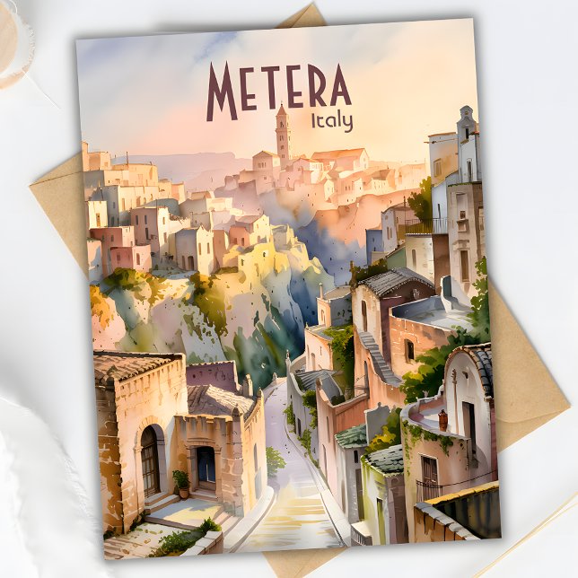 Personalisiert Matera Italien Reisen Sassi di Mate Postkarte (Matera Italy Travel Sassi di Matera Postcard)