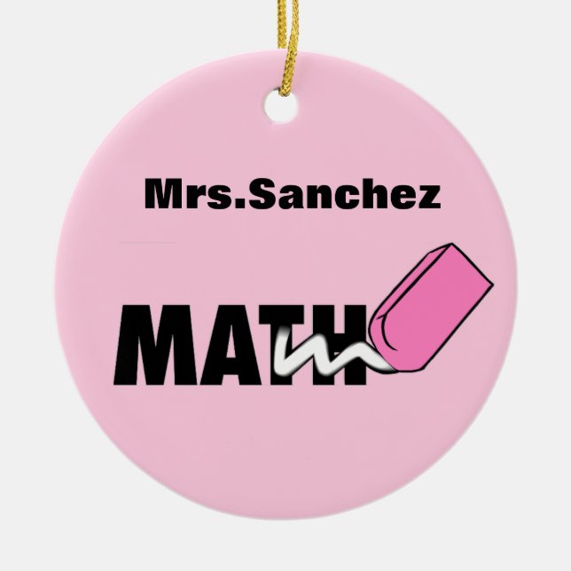 Personalisiert Mathe Teacher Ornament (Vorne)
