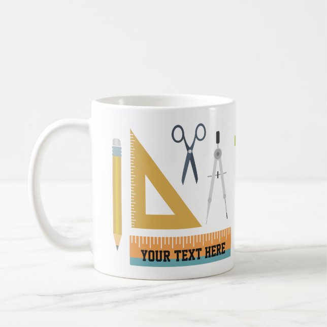 Personalisiert Mathematiklehrer - Geschenk Tasse (Links)