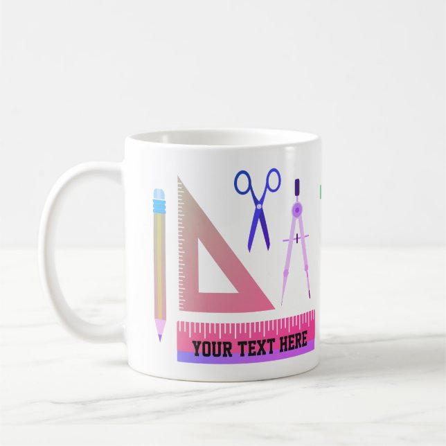 Personalisiert Mathematiklehrer - Geschenk Tasse (Links)
