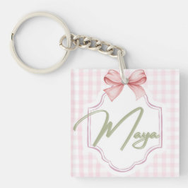 Personalisiert Maya Baby Girl Kinderzimmer Bow&Gin Schlüsselanhänger