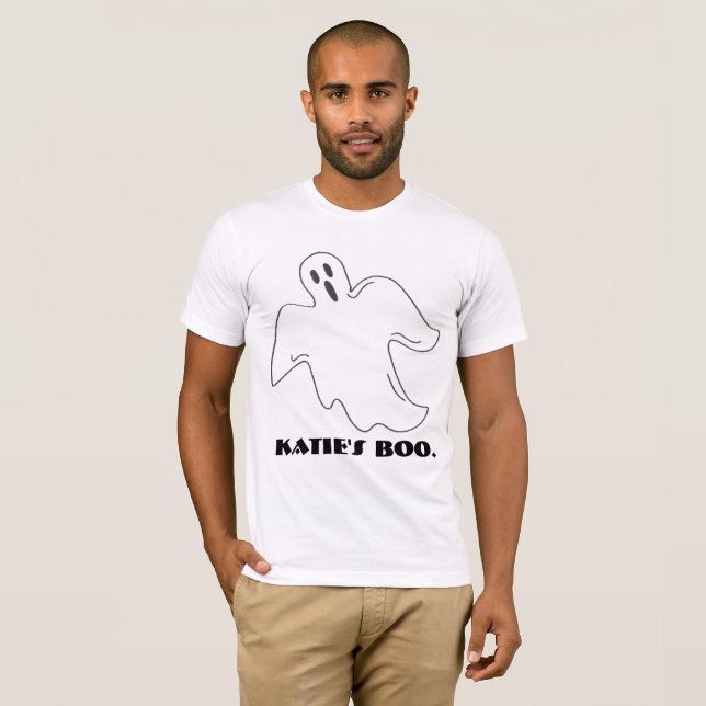 Personalisiert Mein Boo-Freund Name Ghost Funny T-Shirt (Vorne ganz)