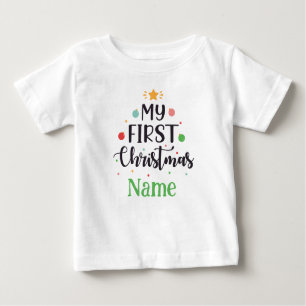 Personalisiert Mein erster Niedlicher Baby-Bodysui Baby T-shirt