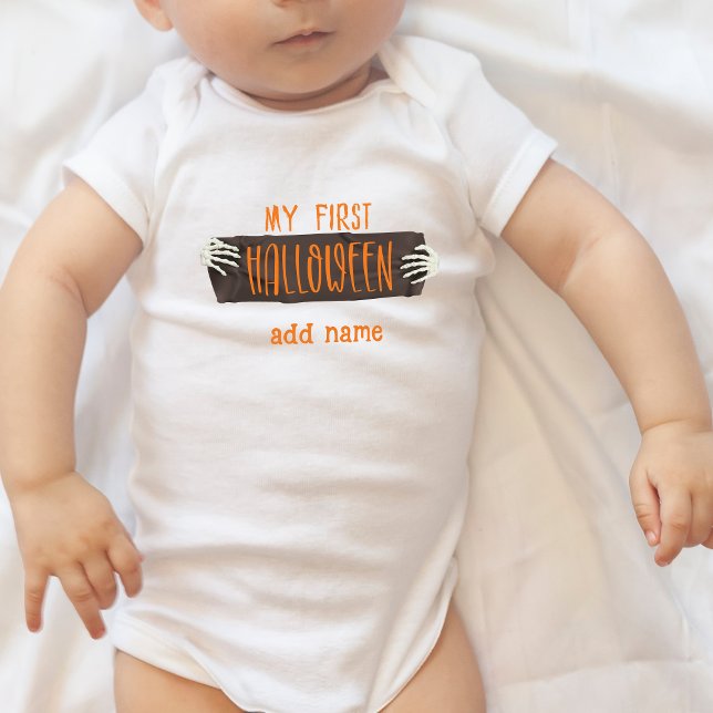 Personalisiert mein erstes Halloween Baby Strampler (Personalized My First Halloween Baby Bodysuit)