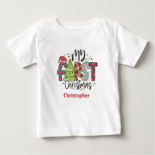Personalisiert Mein erstes Weihnachtsgeschenk-Baby Baby T-shirt
