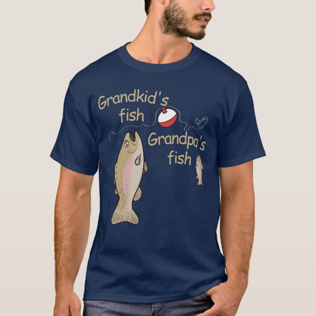Personalisiert mein Fisch, Grandpas T-Shirt (Vorderseite)