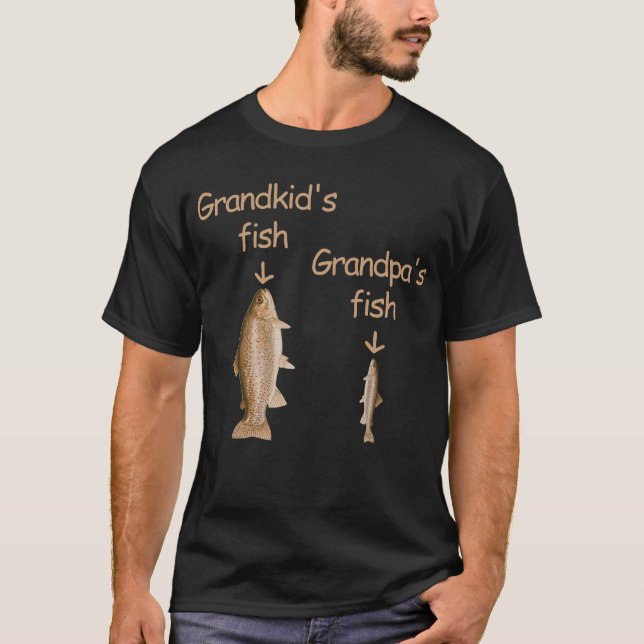 Personalisiert mein Fisch, Grandpas T-Shirt (Vorderseite)