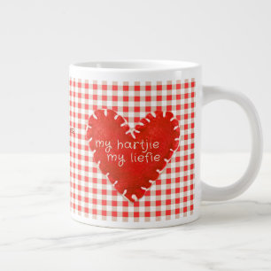 Personalisiert Mein Hartjie Mein Liefie Applique H Jumbo-Tasse