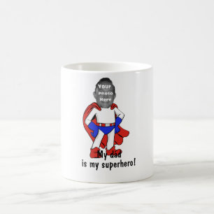 Personalisiert "mein Vater ist mein Superhero!" Tasse