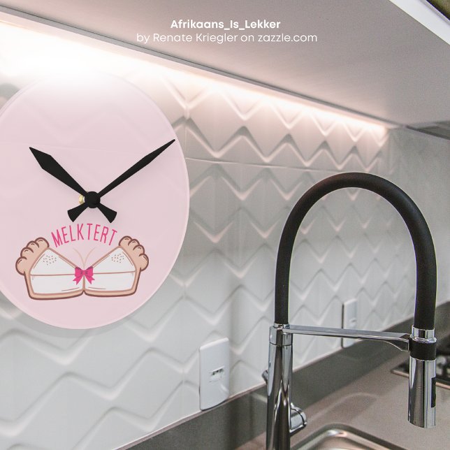 Personalisiert MELKTERT Afrikaanse Boeremeisie Runde Wanduhr (Von Creator hochgeladen)