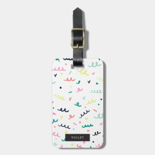 Personalisiert   Memphis Confetti Gepäckanhänger