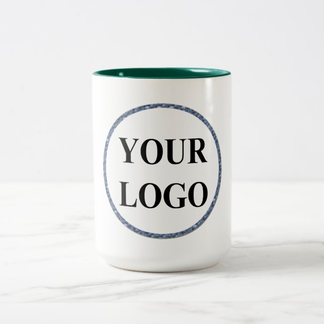 Personalisiert Men gibt Schwarz-Weiß-LOGO Zweifarbige Tasse (Mittel)