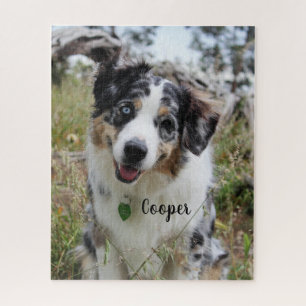 Personalisiert Merle Australian Shepherd Puppy Puzzle